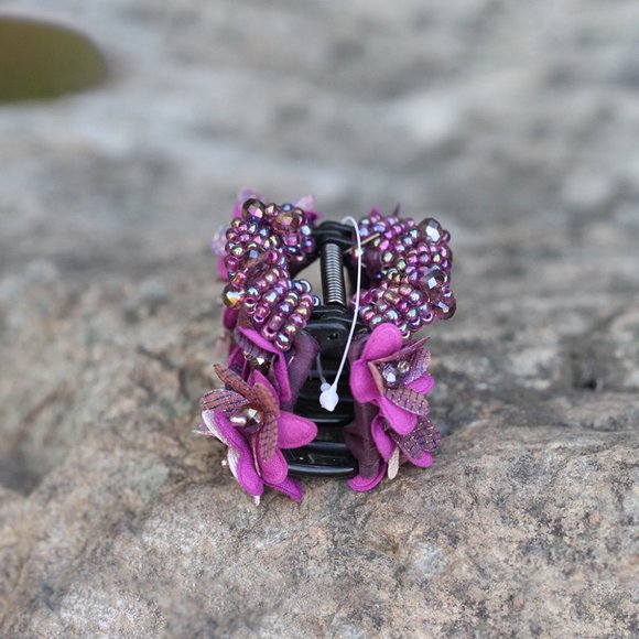 Small Purple Handmade Hair Claw - Picture 3 of 6